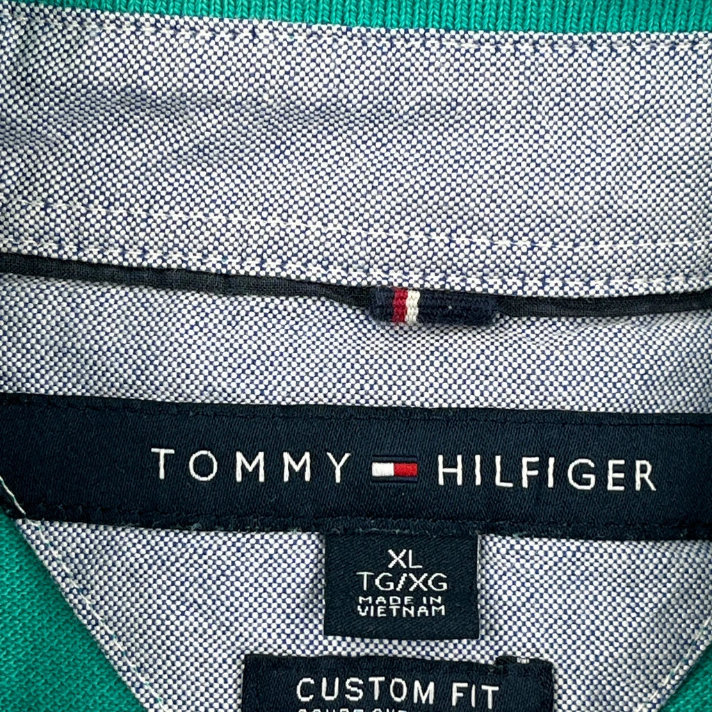 Tommy Hilfiger Polo Shirt - XL Green Cotton - Image 3