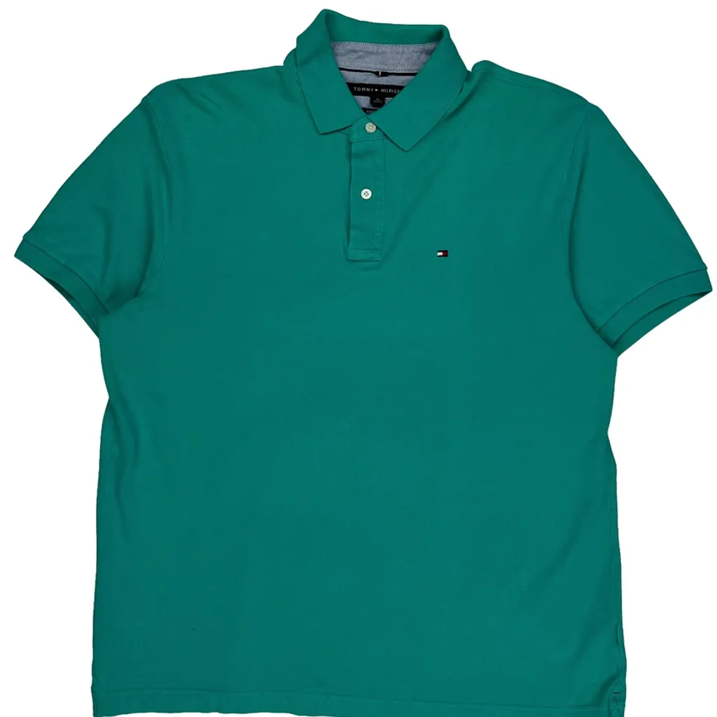 Tommy Hilfiger Polo Shirt - XL Green Cotton - Image 6