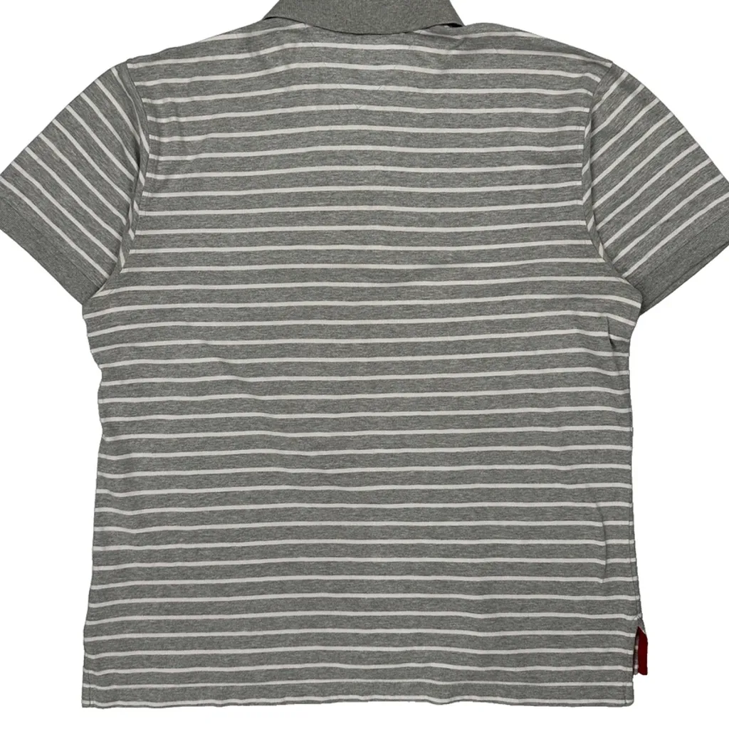 Tommy Hilfiger Striped Polo Shirt - Large Grey Cotton - Image 7