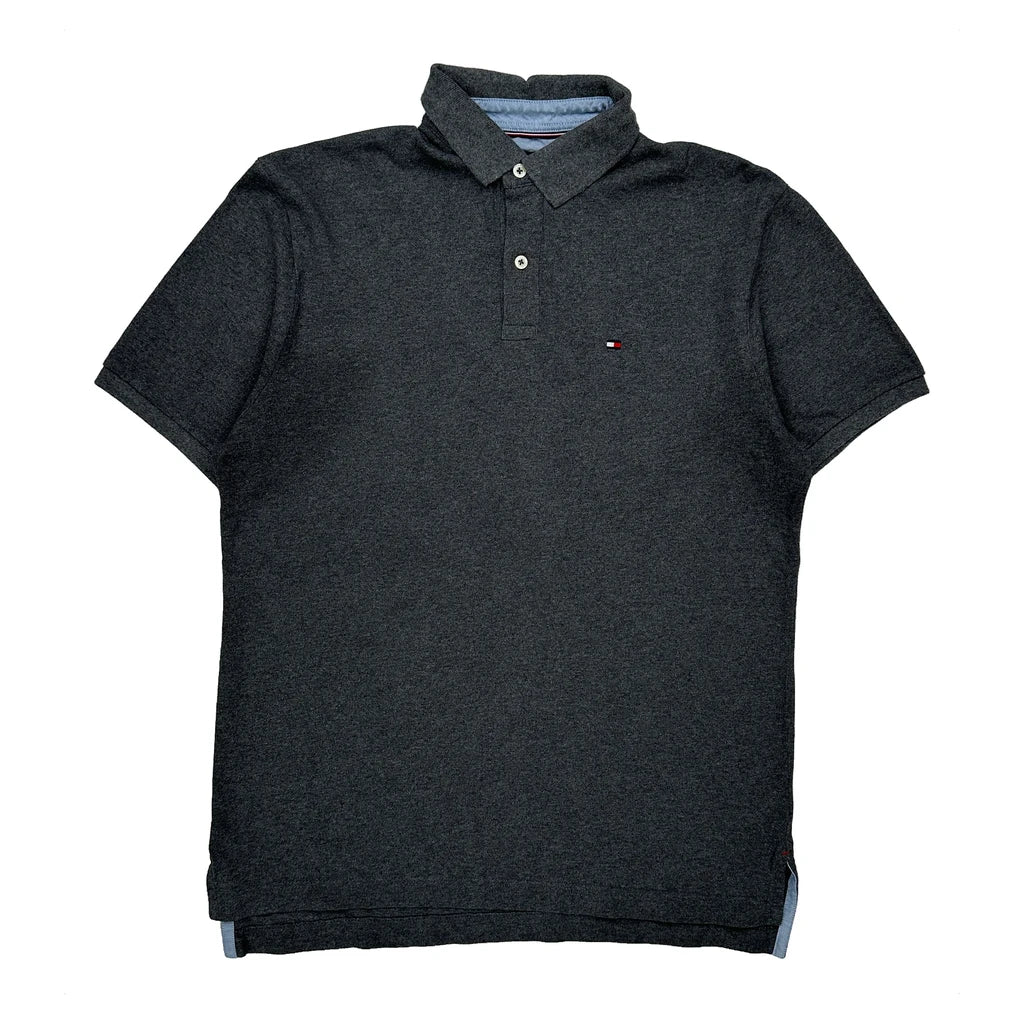 Tommy Hilfiger Polo Shirt - Medium Grey Cotton