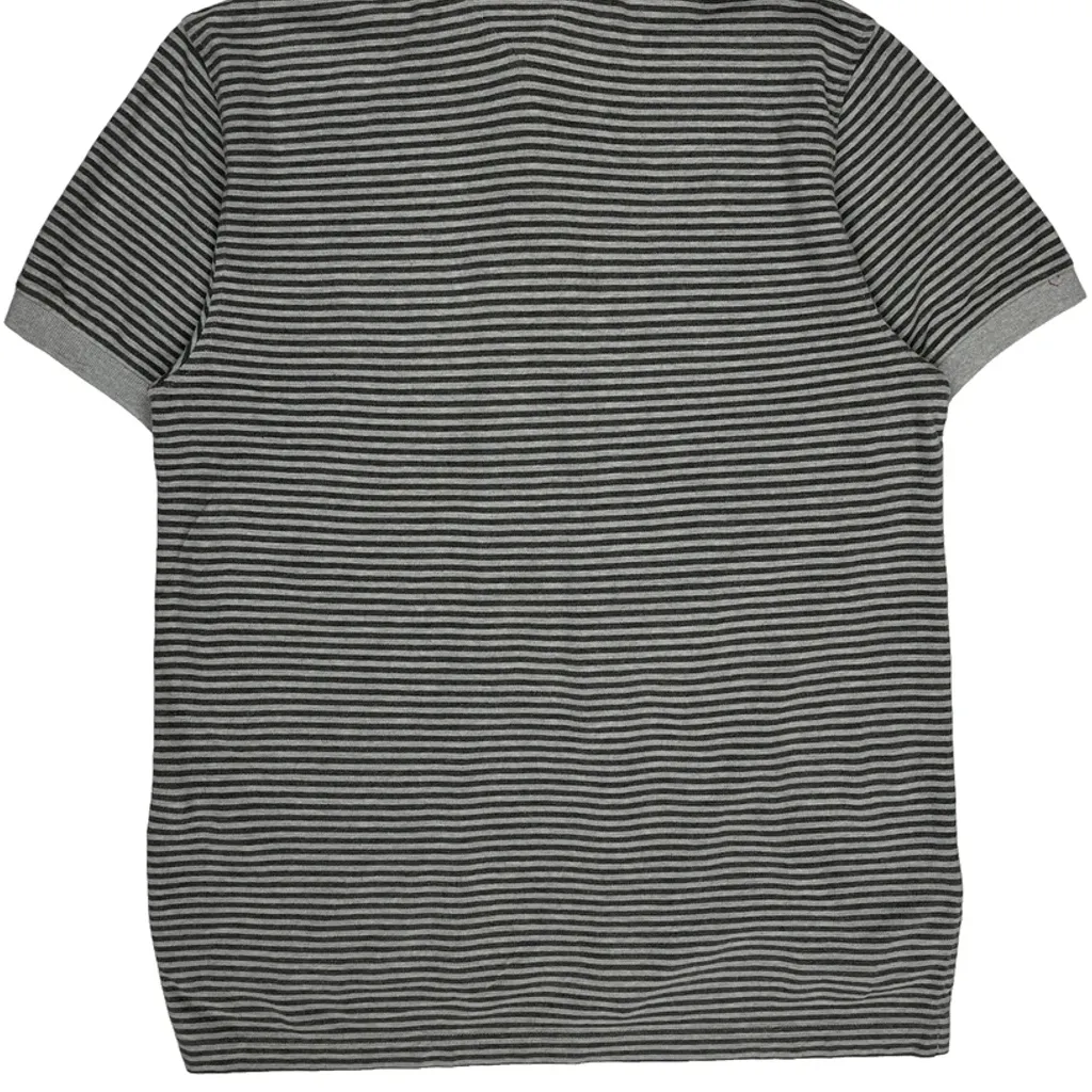 Tommy Hilfiger Striped Polo Shirt - Medium Grey Cotton - Image 6