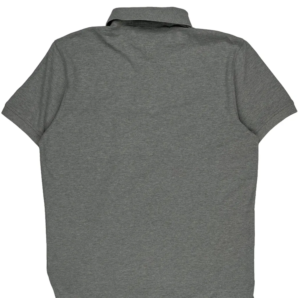 Tommy Hilfiger Polo Shirt - Medium Grey Cotton - Image 7