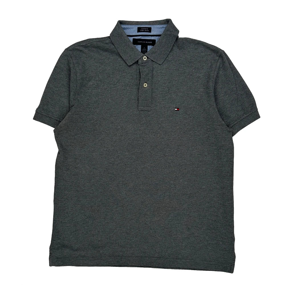 Tommy Hilfiger Polo Shirt - Medium Grey Cotton
