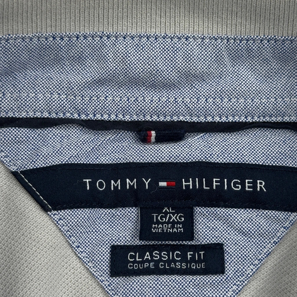 Tommy Hilfiger Polo Shirt - XL Grey Cotton - Image 3