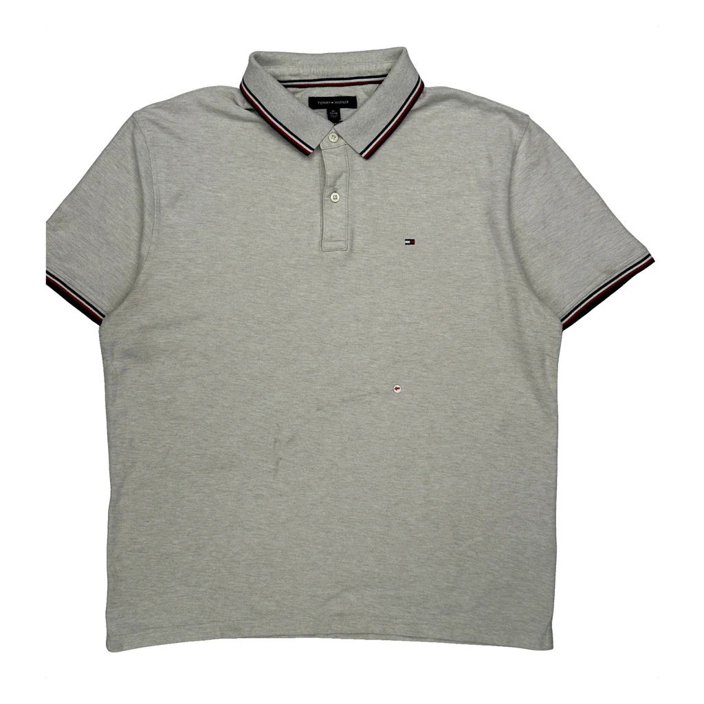 Tommy Hilfiger Polo Shirt - XL Grey Cotton - Image 2