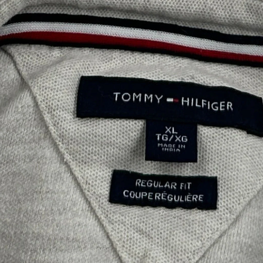 Tommy Hilfiger Polo Shirt - XL Grey Cotton - Image 4