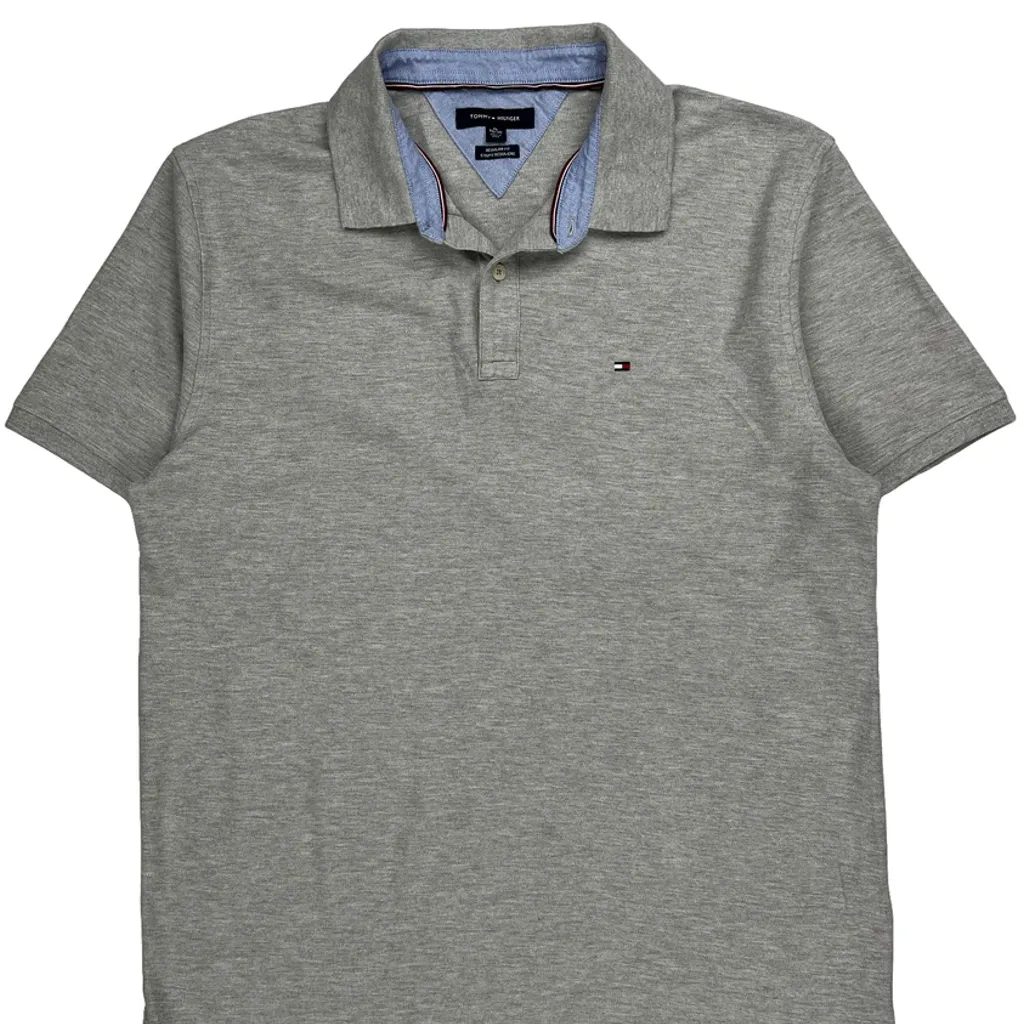 Tommy Hilfiger Polo Shirt - XL Grey Cotton - Image 4