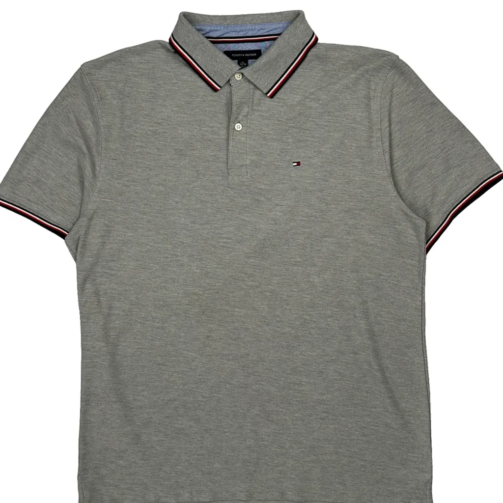 Tommy Hilfiger Polo Shirt - XL Grey Cotton - Image 5