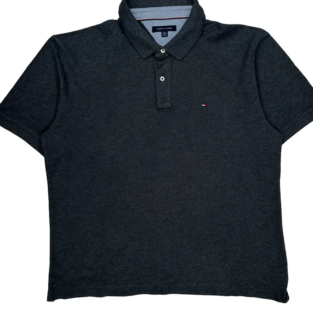Tommy Hilfiger Polo Shirt - 2XL Grey Cotton - Image 5