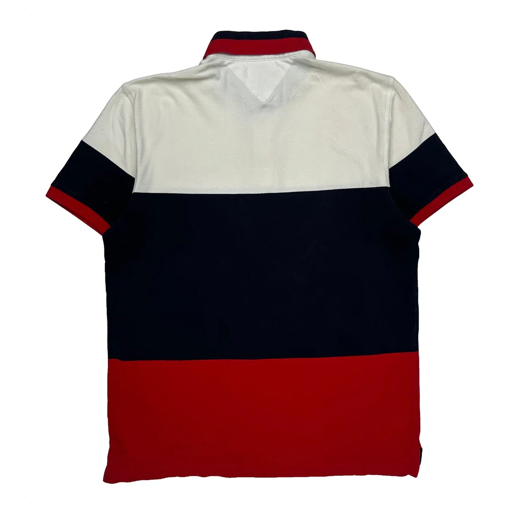 Tommy Hilfiger Striped Polo Shirt - Large Multicoloured Cotton - Image 2