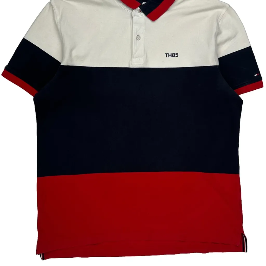 Tommy Hilfiger Striped Polo Shirt - Large Multicoloured Cotton - Image 5