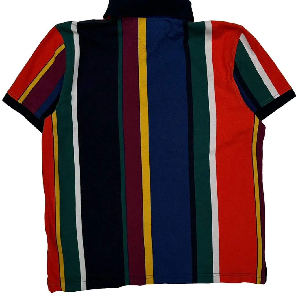 Tommy Hilfiger Striped Polo Shirt - Medium Multicoloured Cotton - Image 6