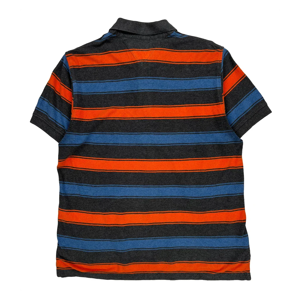 Tommy Hilfiger Striped Polo Shirt - Medium Multicoloured Cotton - Image 2