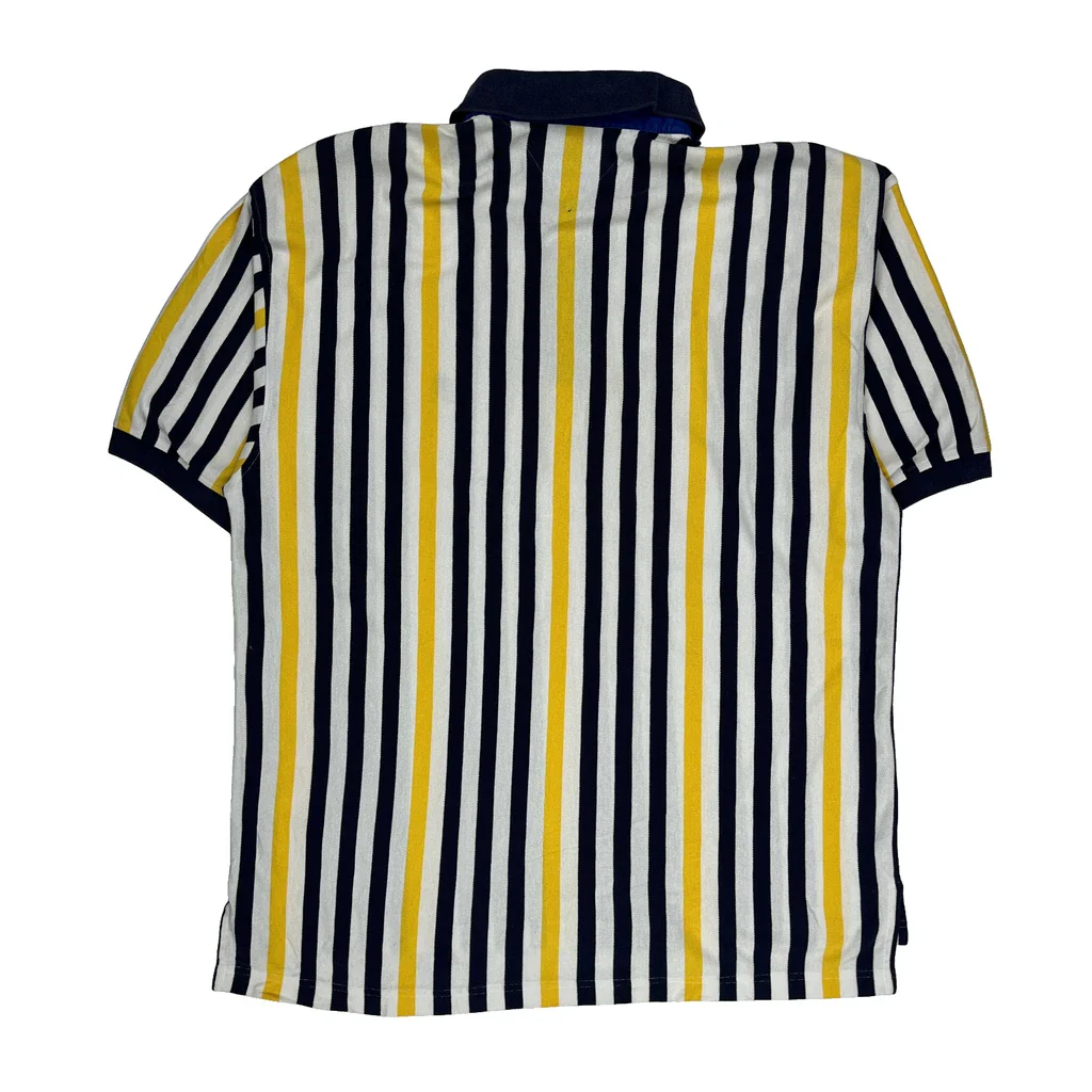 Tommy Hilfiger Striped Polo Shirt - Medium Multicoloured Cotton