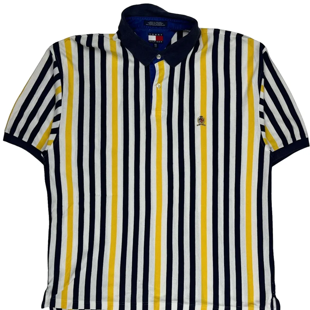 Tommy Hilfiger Striped Polo Shirt - Medium Multicoloured Cotton - Image 6
