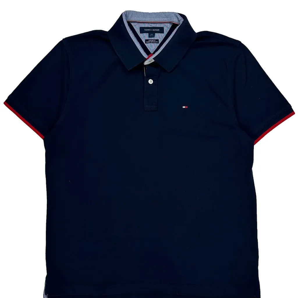 Tommy Hilfiger Polo Shirt - Large Navy Cotton - Image 6