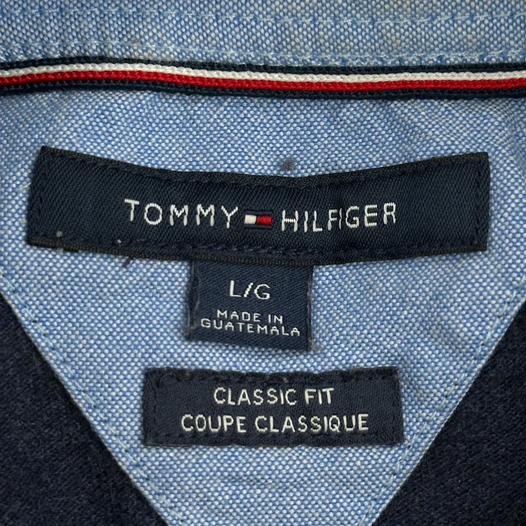 Tommy Hilfiger Polo Shirt - Large Navy Cotton - Image 3