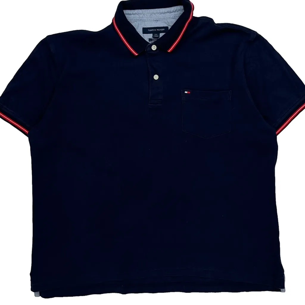 Tommy Hilfiger Polo Shirt - Large Navy Cotton - Image 4