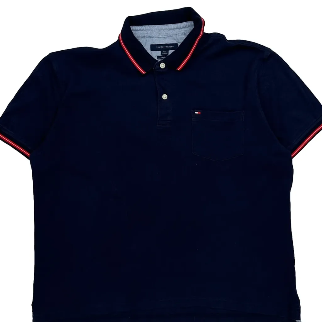 Tommy Hilfiger Polo Shirt - Large Navy Cotton - Image 5