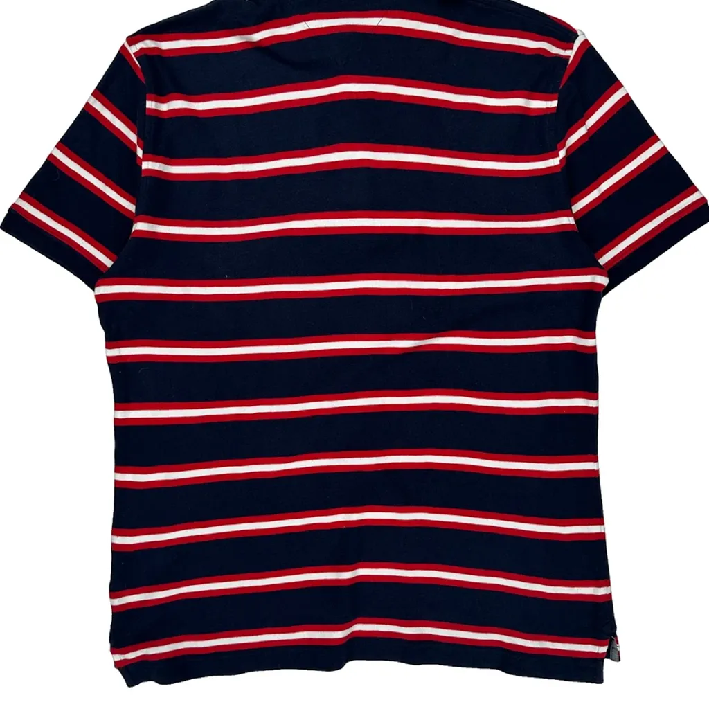Tommy Hilfiger Striped Polo Shirt - Large Navy Cotton - Image 6