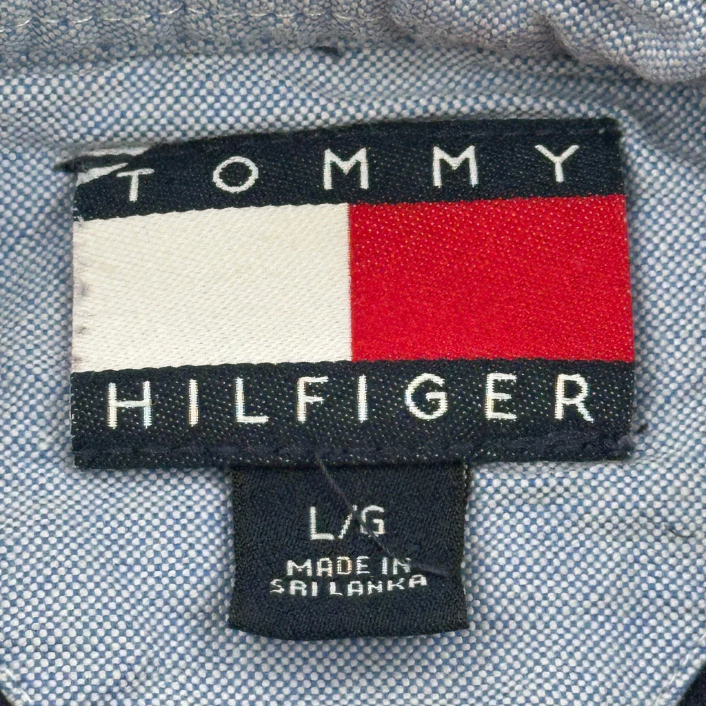 Tommy Hilfiger Striped Polo Shirt - Large Navy Cotton - Image 3