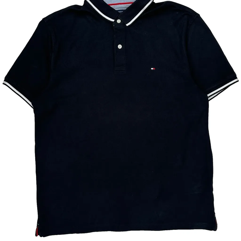 Tommy Hilfiger Polo Shirt - Large Navy Cotton - Image 4
