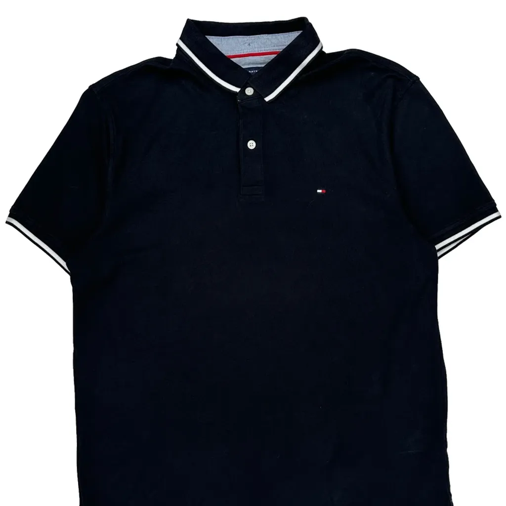 Tommy Hilfiger Polo Shirt - Large Navy Cotton - Image 5