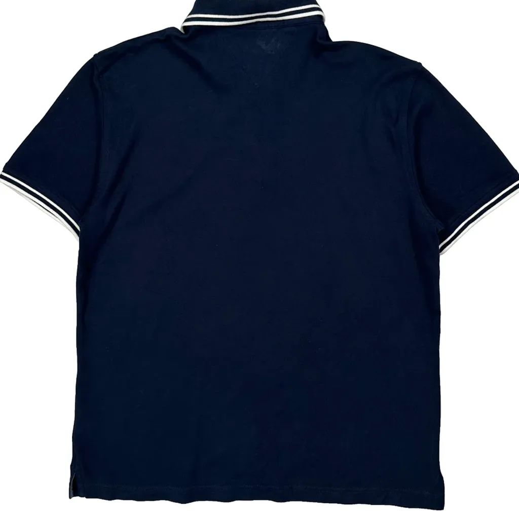 Tommy Hilfiger Striped Polo Shirt - Large Navy Cotton - Image 6