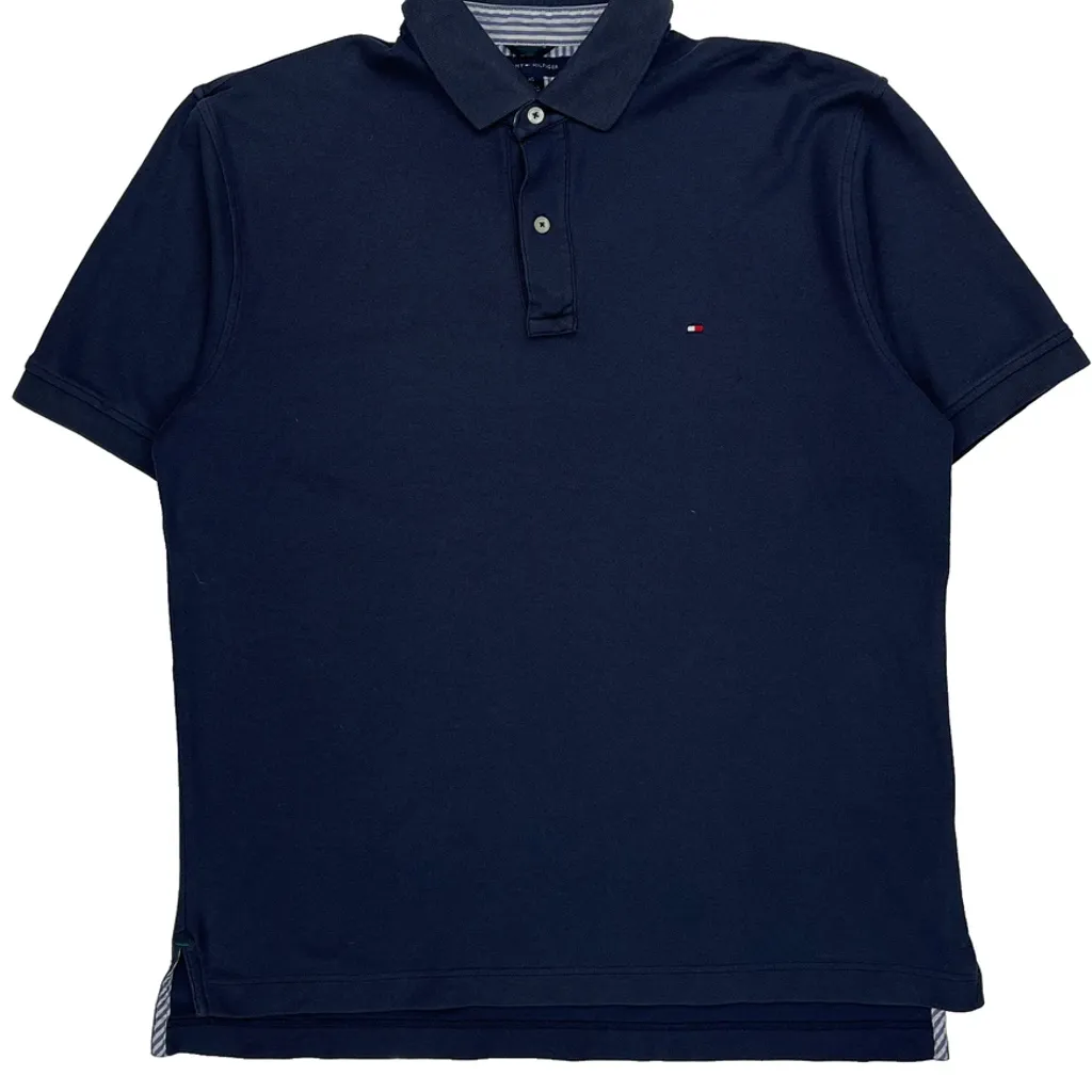 Tommy Hilfiger Polo Shirt - Large Navy Cotton - Image 5