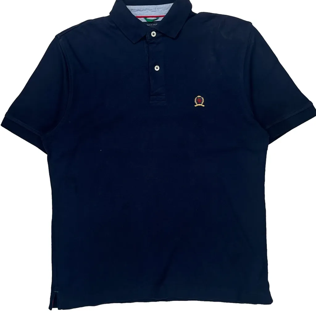 Tommy Hilfiger Polo Shirt - Medium Navy Cotton - Image 4