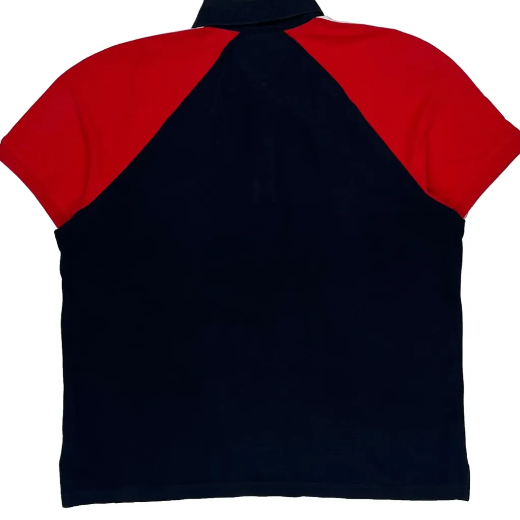 Tommy Hilfiger Striped Polo Shirt - Medium Navy Cotton - Image 7