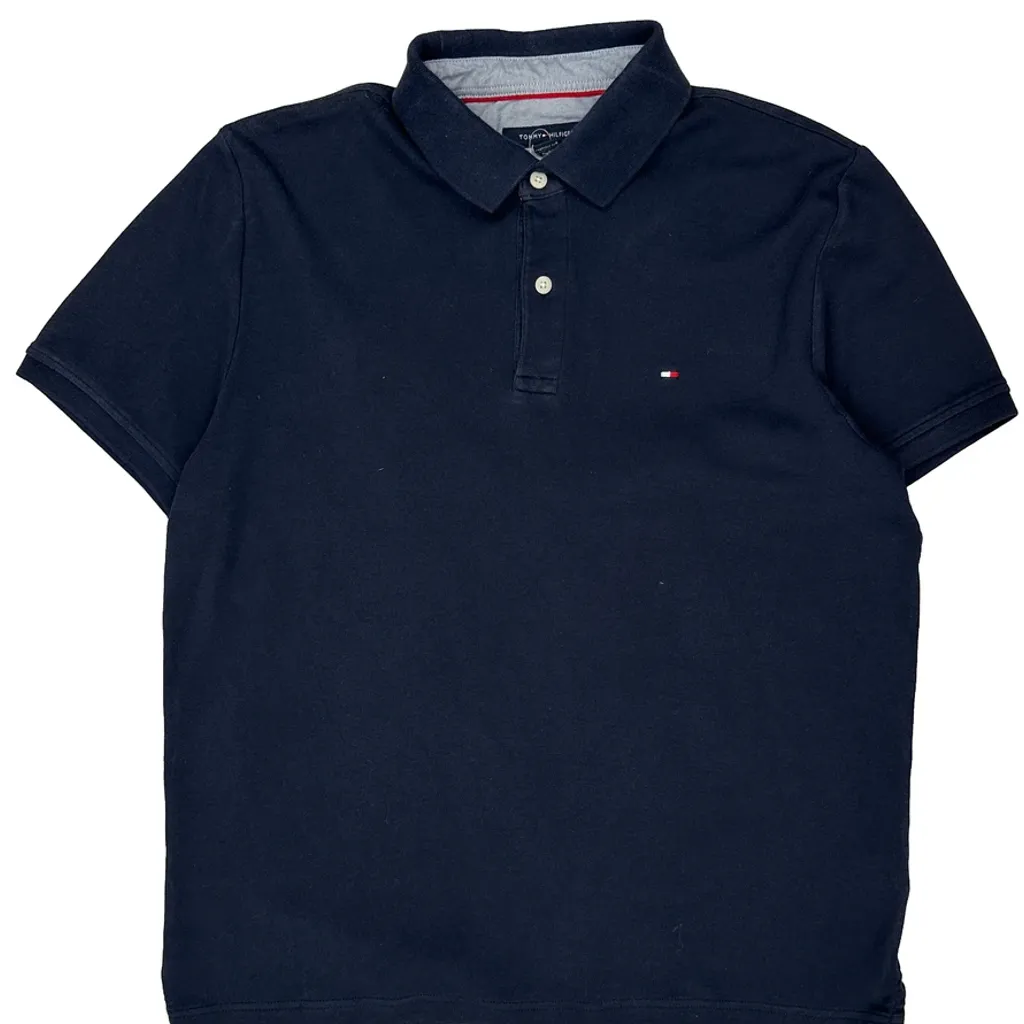 Tommy Hilfiger Polo Shirt - Medium Navy Cotton - Image 5