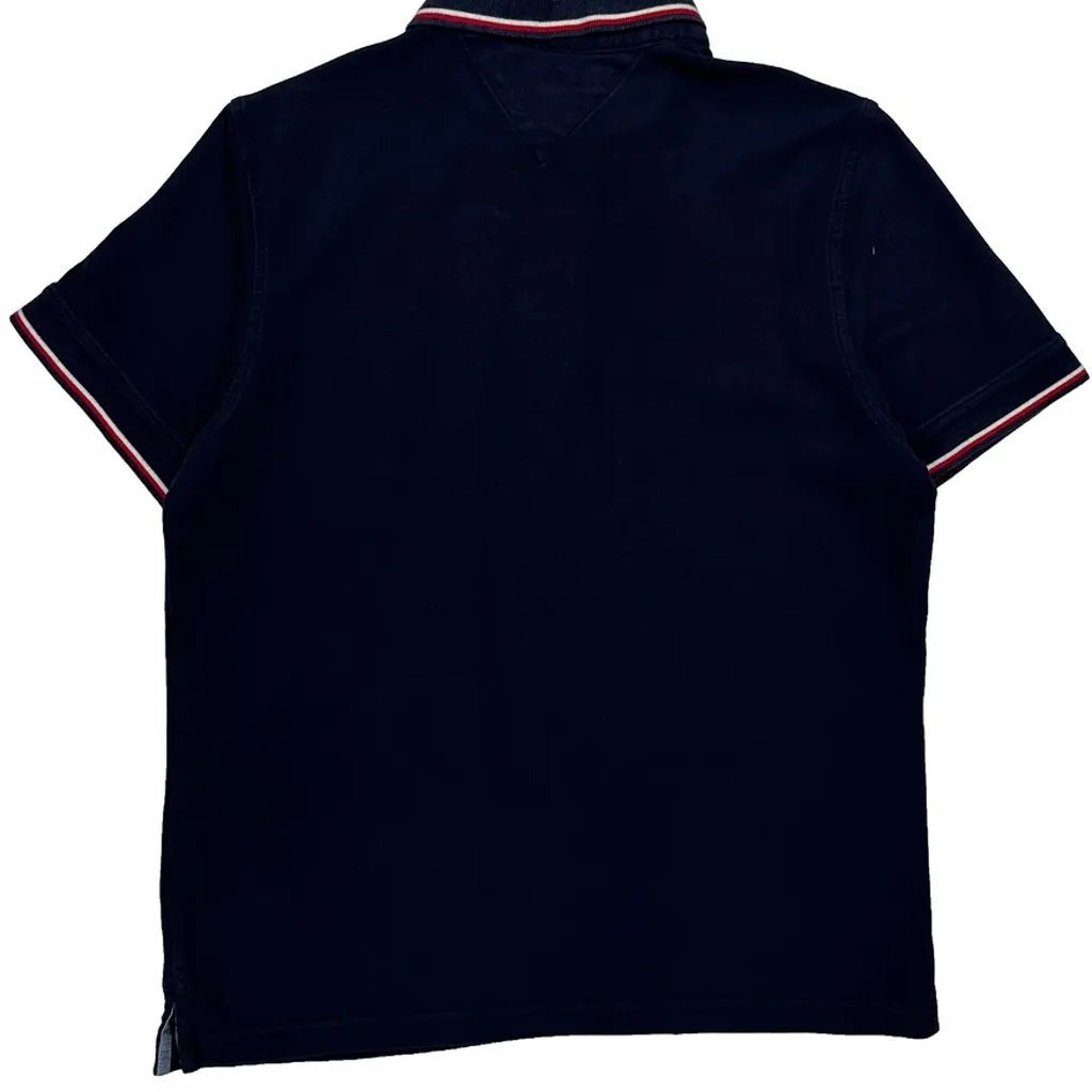 Tommy Hilfiger Striped Polo Shirt - Small Navy Cotton - Image 7