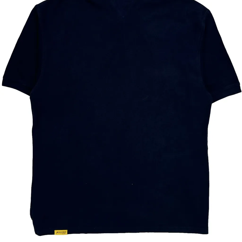 Tommy Hilfiger Spellout Polo Shirt - XL Navy Cotton Blend - Image 7