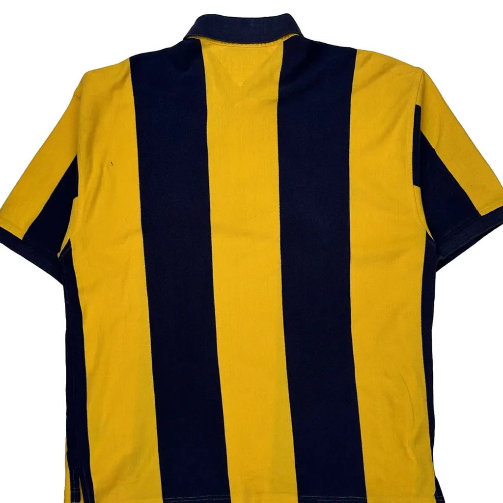 Tommy Hilfiger Striped Polo Shirt - XL Navy Cotton - Image 7