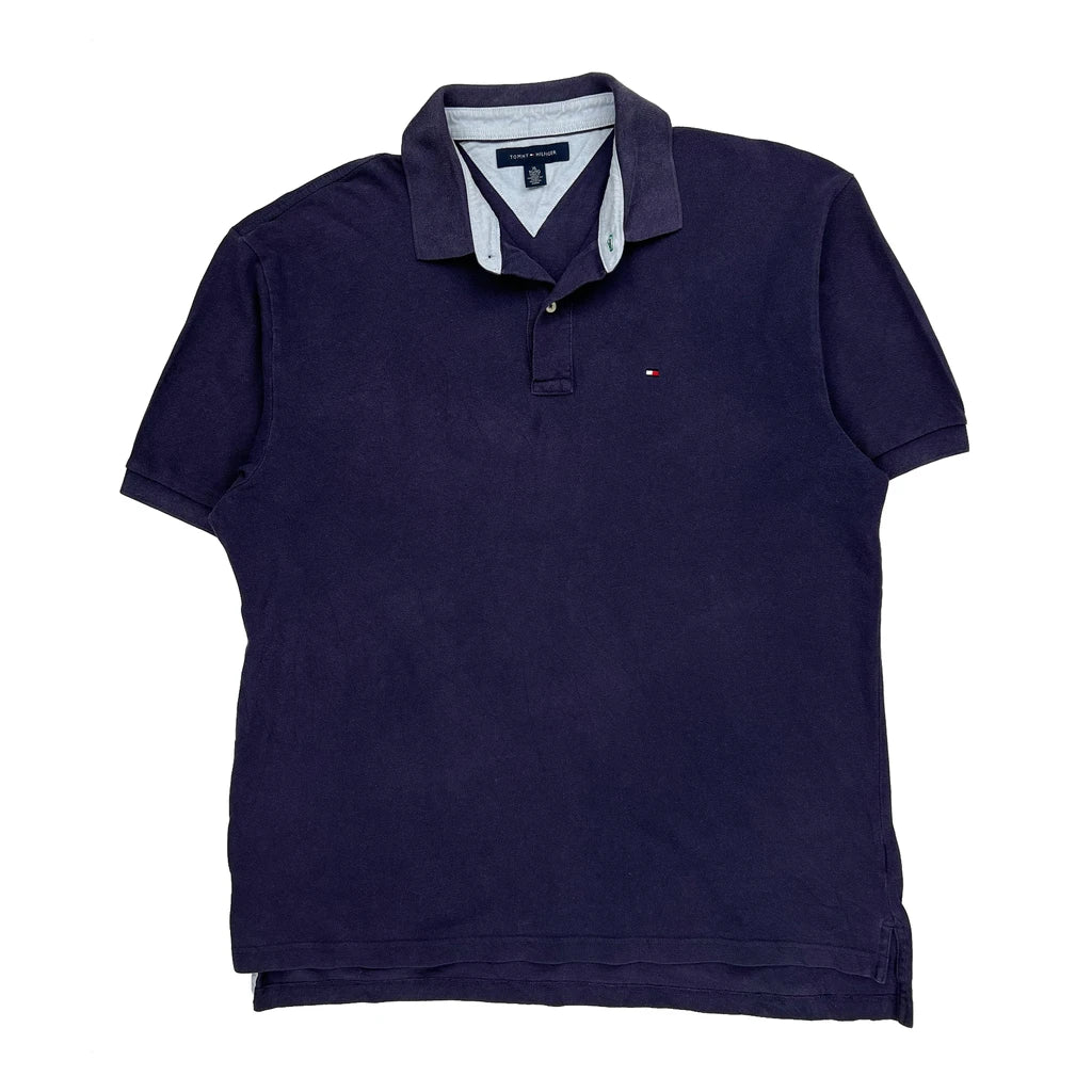 Tommy Hilfiger Polo Shirt - XL Navy Cotton
