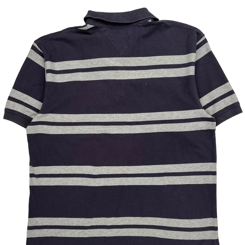 Tommy Hilfiger Striped Polo Shirt - XL Navy Cotton - Image 7