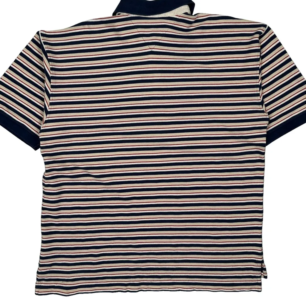 Tommy Hilfiger Striped Polo Shirt - XL Navy Cotton - Image 6