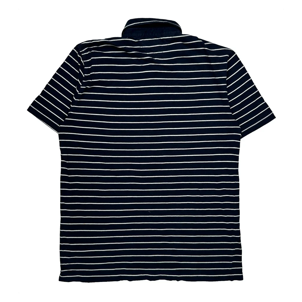 Tommy Hilfiger Striped Polo Shirt - 2XL Navy Cotton - Image 2