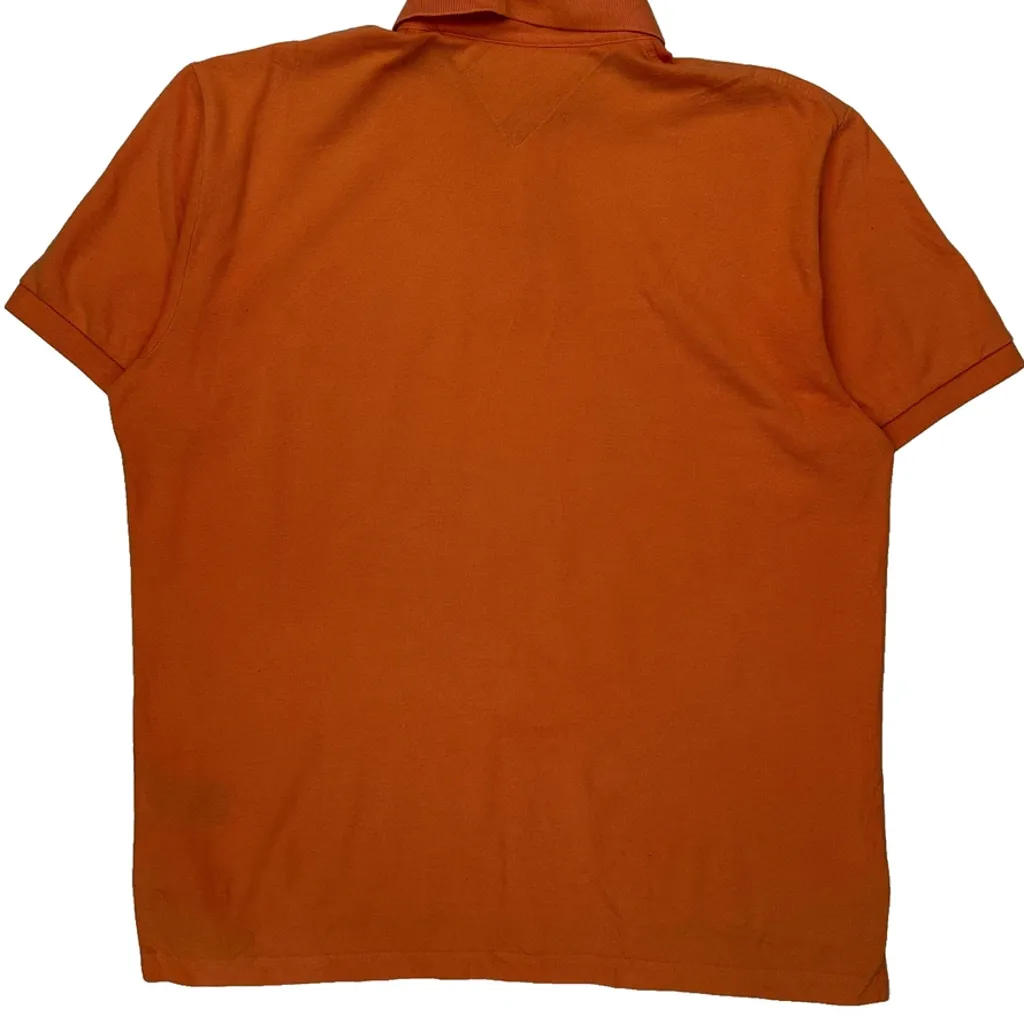 Tommy Hilfiger Polo Shirt - Large Orange Cotton - Image 6