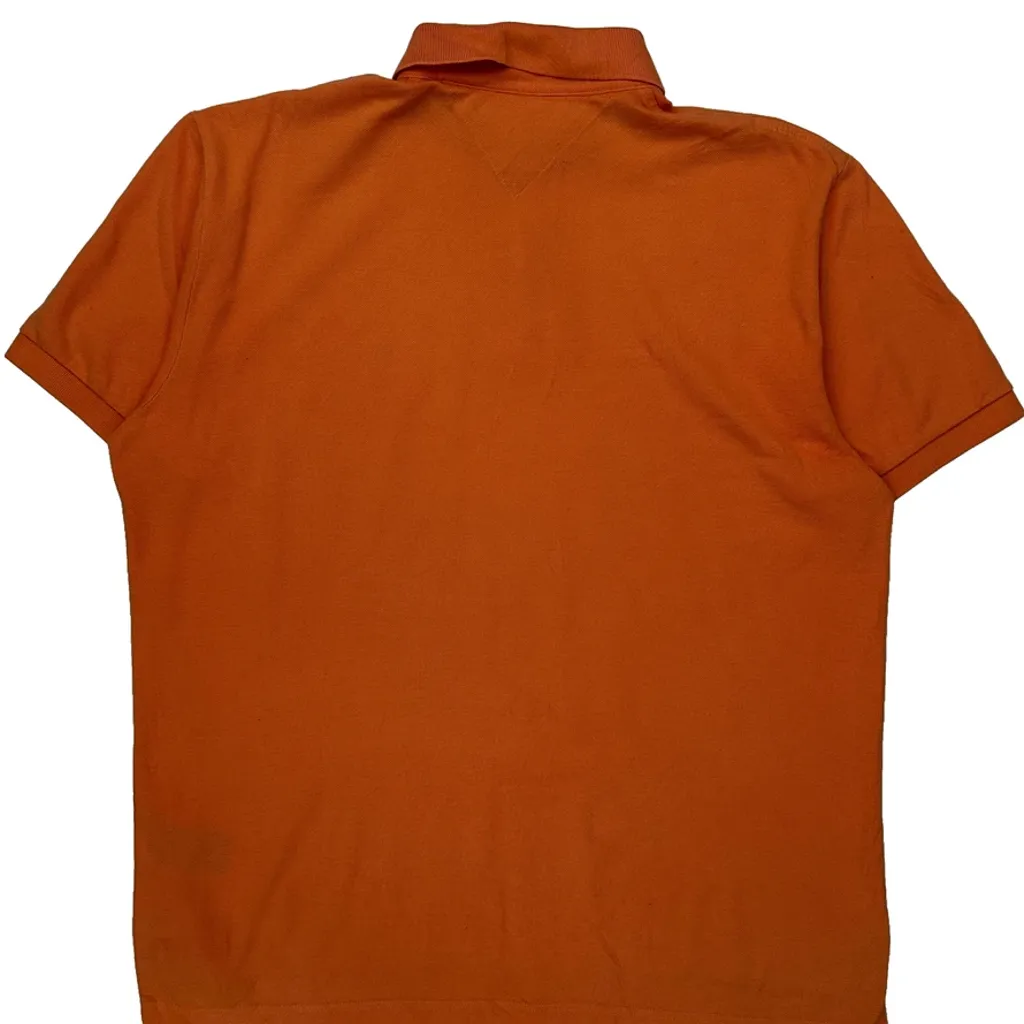 Tommy Hilfiger Polo Shirt - Large Orange Cotton - Image 7