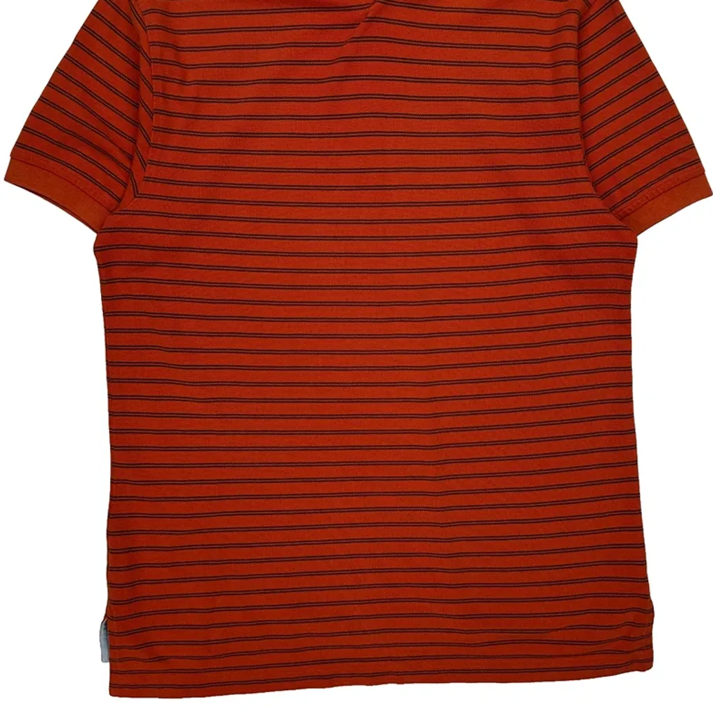 Tommy Hilfiger Striped Polo Shirt - Large Orange Cotton - Image 6