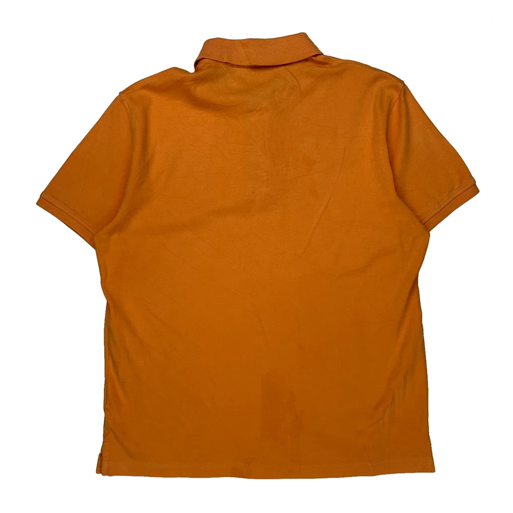 Tommy Hilfiger Polo Shirt - Large Orange Cotton - Image 2