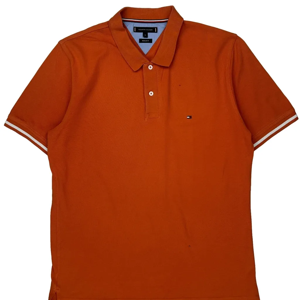 Tommy Hilfiger Polo Shirt - XL Orange Cotton - Image 5
