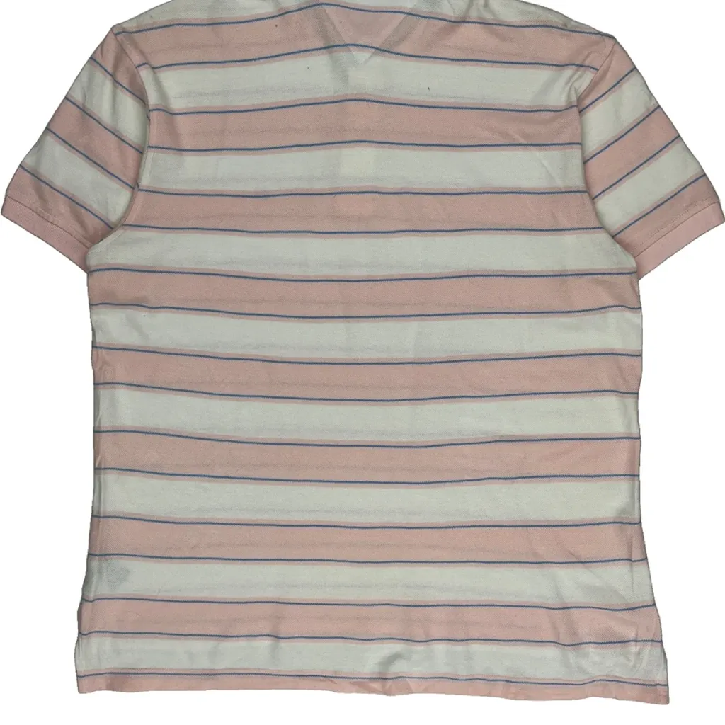 Tommy Hilfiger Striped Polo Shirt - Large Pink Cotton - Image 7