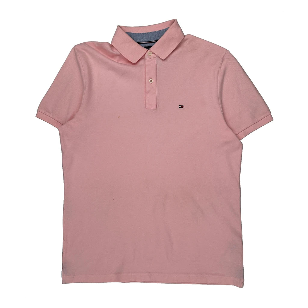Tommy Hilfiger Polo Shirt - Medium Pink Cotton