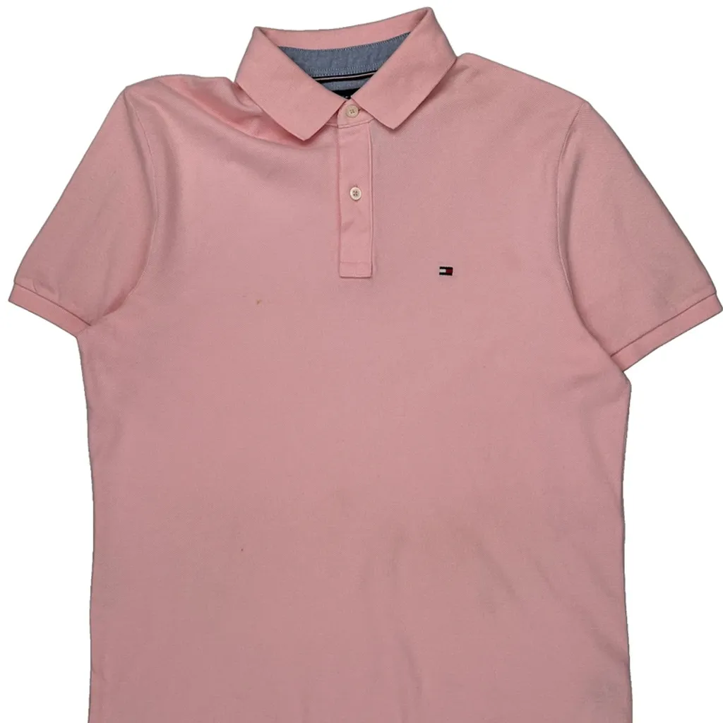 Tommy Hilfiger Polo Shirt - Medium Pink Cotton - Image 4