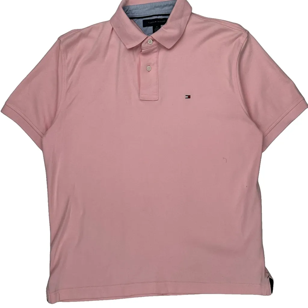 Tommy Hilfiger Polo Shirt - Medium Pink Cotton - Image 4