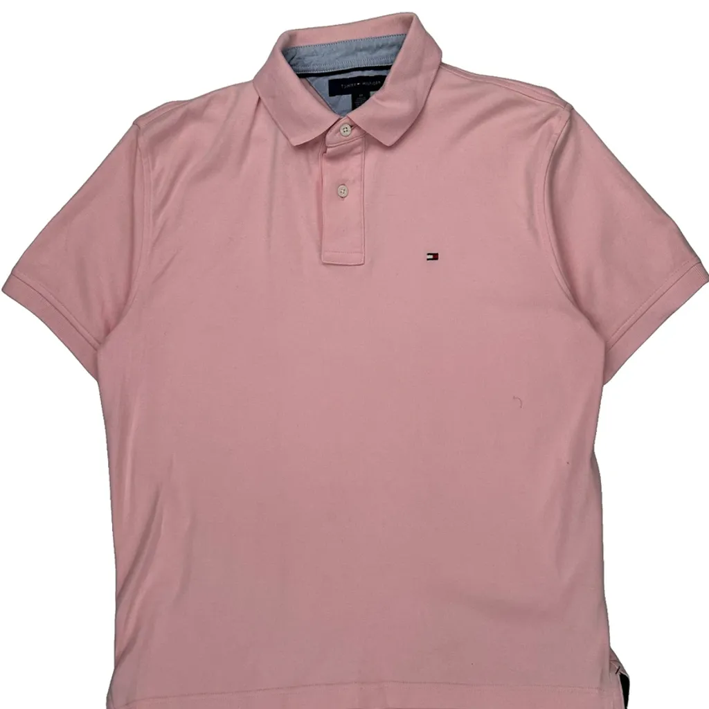 Tommy Hilfiger Polo Shirt - Medium Pink Cotton - Image 5