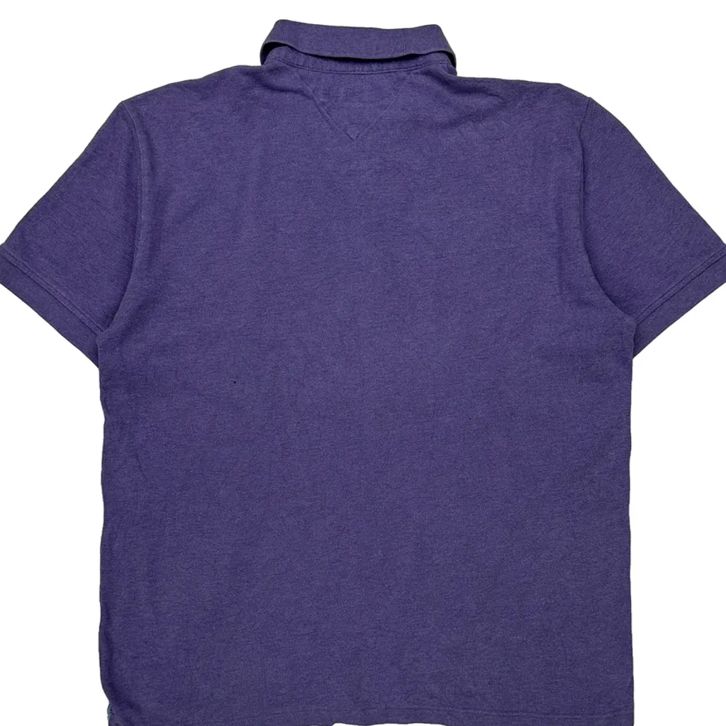 Tommy Hilfiger Polo Shirt - Large Purple Cotton - Image 6